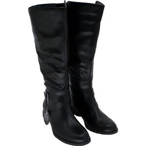 Style Co Margoo Riding Boots Wide Calf Black - Women's US 10 M